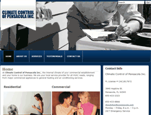 Tablet Screenshot of climatecontrolpensfl.com